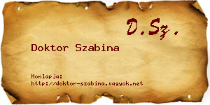 Doktor Szabina névjegykártya